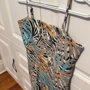 Chaser NWT Bodycon Animal Print Mini Dress Adjustable Straps